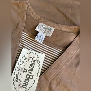 NEW Long-Sleeve JEREMY BEAU II by Golden Touch Shirt Size 20W Beige Vintage Top!